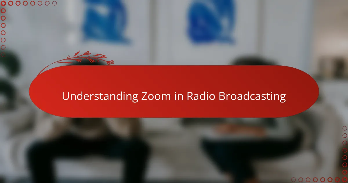 Understanding Zoom in Radio Broadcasting